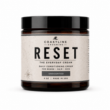 Coastline 4oz. Unscented RESET everyday cream for skin, beard and hair. Daily conditioning cream.